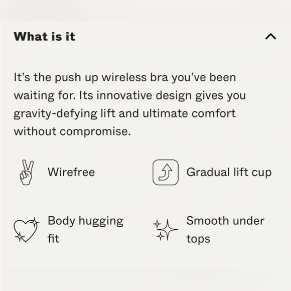 NWT - Pepper Zero-G Wirefree Lift Up Bra - 34B Navy - Picture 5 of 5